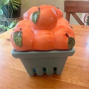HomeWorx Farm stand Peach Basket Ceramic home decor